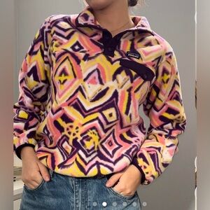 NWOT Patagonia RARE Patterned Synchilla Fleece Snap Pullover